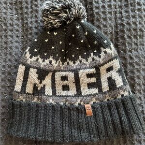 Timberland Black and White Knit Hat